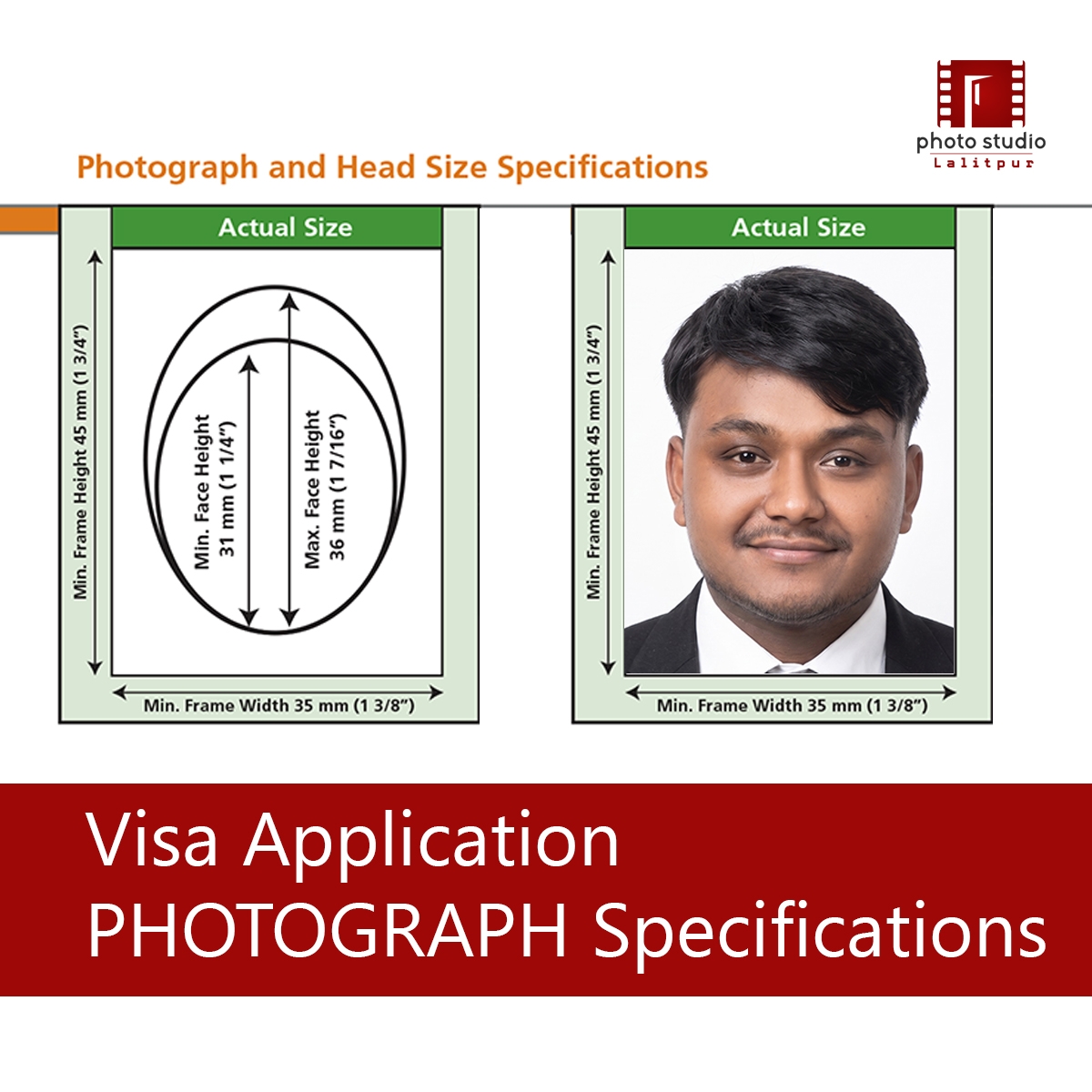 International Visa & Passport Photos (35×45mm)